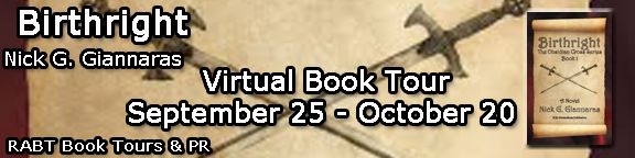 Virtual Book Tour: Birthright by Nick Giannaras #interview and #giveaway