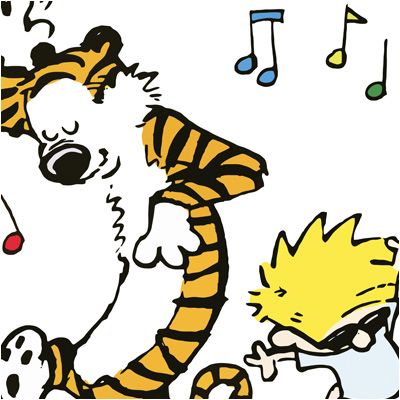 Calvin And Hobbes Dancing Poster Print 