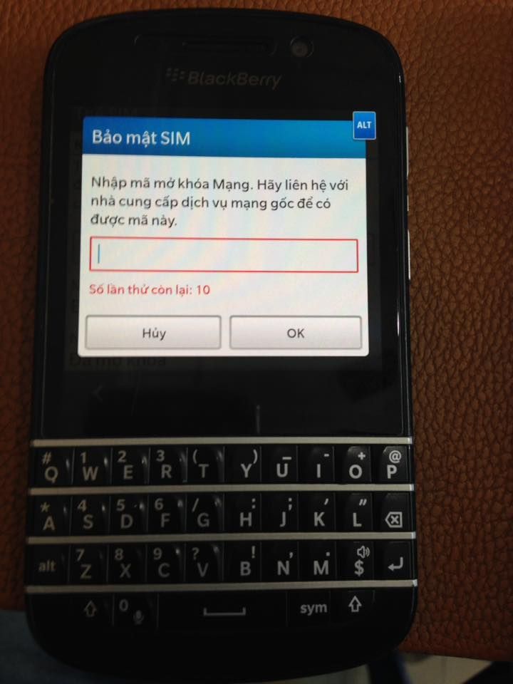 Unlock BlackBerry Z10, Z30, Z5, Q5, Q10, Q20 lấy liền tại TPHCM