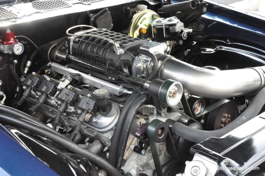 Supercharged LSx inside 2nd generation Camaro engine bay