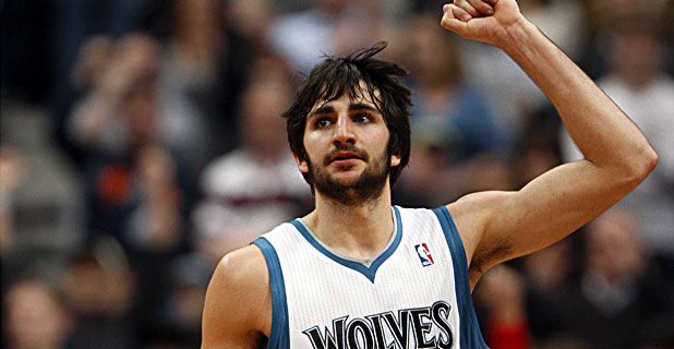 Ricky Rubio celebra un tanto