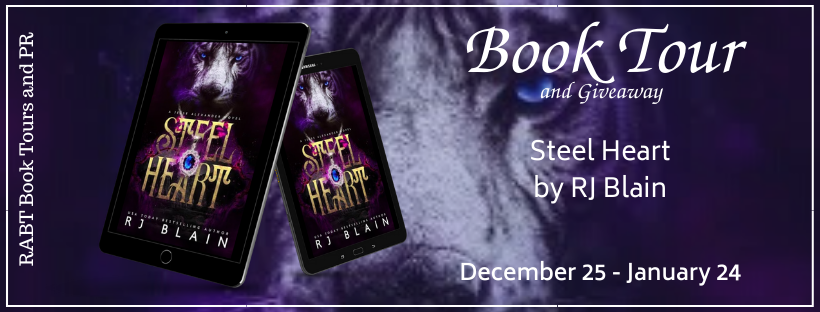 Virtual Book Tour: Steel Heart by RJ Blain @SneakyBookLady #blogtour #urbanfantasy #paranormal #giveaway #interview @RABTBookTours