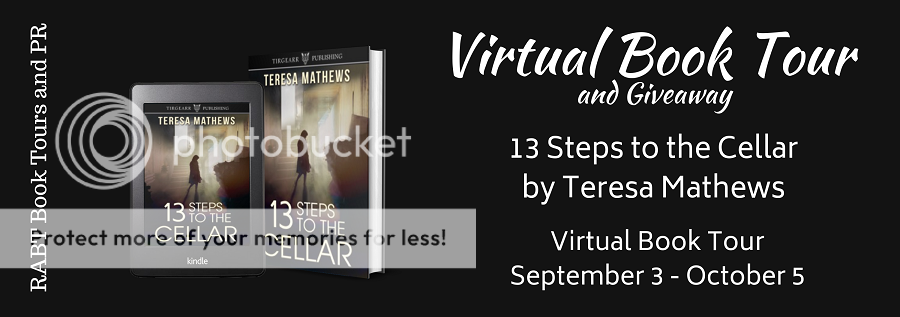 Virtual Book Tour: 13 Steps to the Cellar by Teresa Mathews #interview #mystery #blogtour #giveaway @RABTBookTours