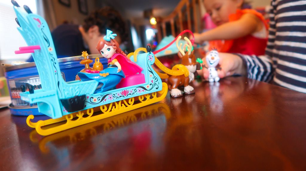 frozen anna and friends sleigh ride