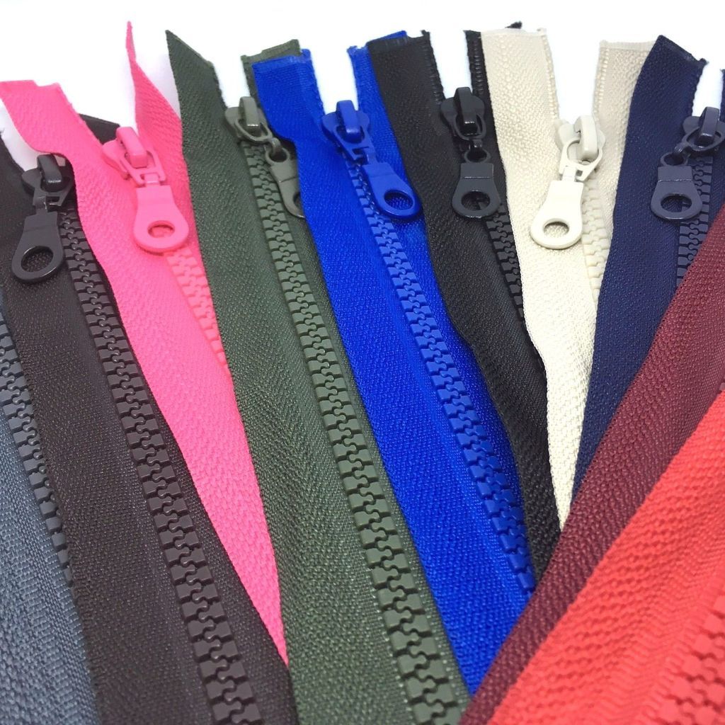 Choice of 11 Zipper Lengths /& 14 Colours Chunky Open Ended Zip Plastic Teeth