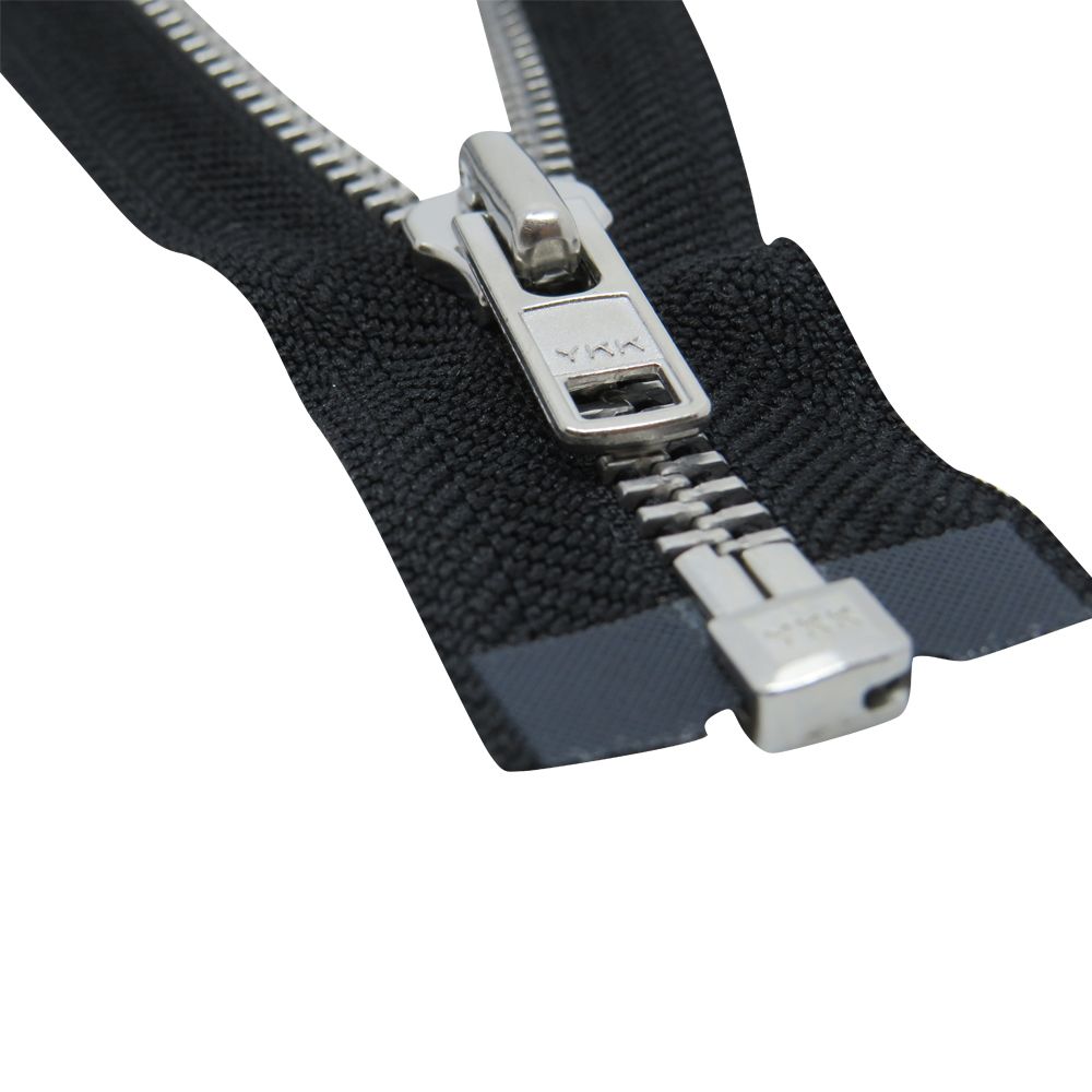 YKK Black heavy Duty Zip - 76 to 36cms - Silver Metal teeth YKK Black heavy Duty Zip - 76 to 36cms - Silver Metal teeth