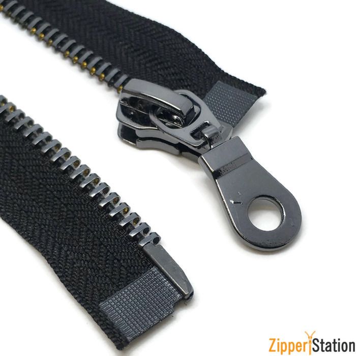 Gun Metal 8 Heavy Duty Metal Zips Open end Zipper Black (GM8OE) eBay
