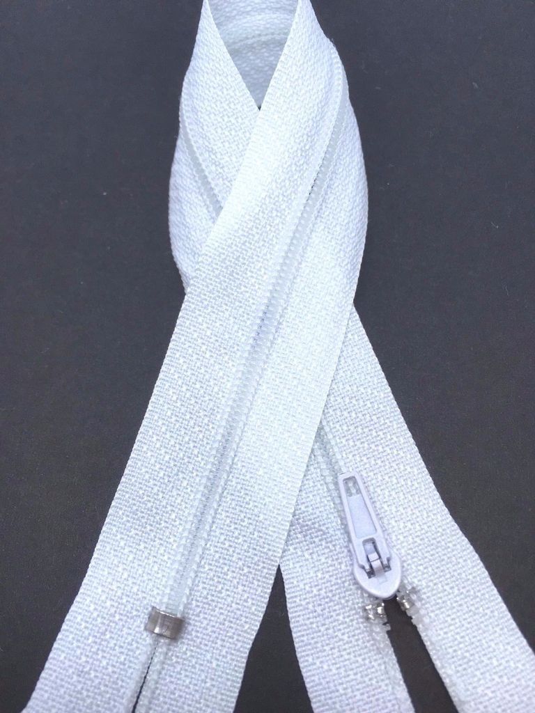 10 x White Nylon 3 Autolock Zips Closed end for sewing & crafts 16